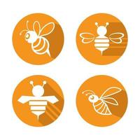 Bee logo images vector