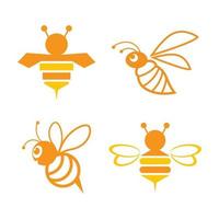 Bee logo images vector