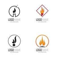fire logo modern simple gradient. flame logo clean simple. vector