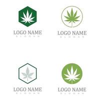 cannabis marihuana cáñamo olla hoja siluetas vector logo