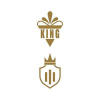 royal king queen crown elegante diseño de logotipo de lujo vector