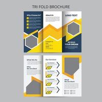 Construction Trifold Brochure Print Templates vector