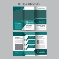 Medical trifold Brochure Template vector