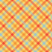 Tartan orange color seamless vector pattern