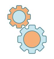 gears over white vector