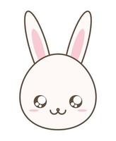 cute pink rabbit vector