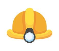 yellow mining helmet vector
