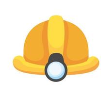 yellow mining helmet vector