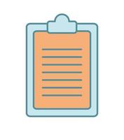 cute blue clipboard vector