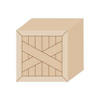 wooden packing box vector