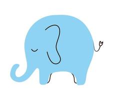 pretty elephant icon vector