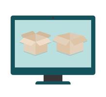 screen with boxes vector