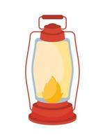 camping kerosene lamp vector