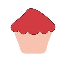 cupcake with frosting vector