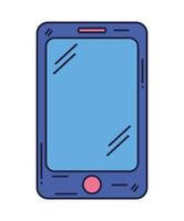 blue smartphone isolated vector