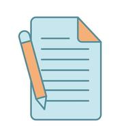 file and pencil vector