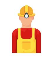 faceless miner worker vector