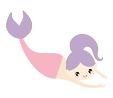 pretty mermaid design vector