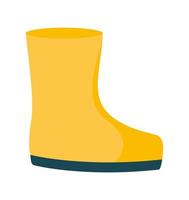 yellow boot illustration vector