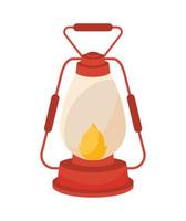 Fire kerosene lamp game pixel art Royalty Free Vector Image