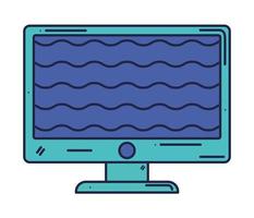 desktop computer isolated vector