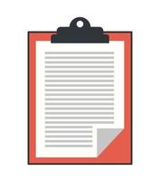 clipboard with papers vector