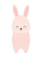 cute pink rabbit vector