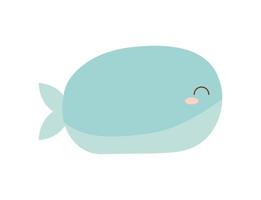 cute baby whale vector