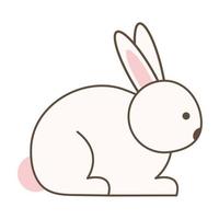 cute pink rabbit vector