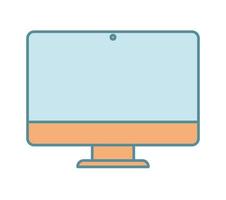 desktop computer screen vector