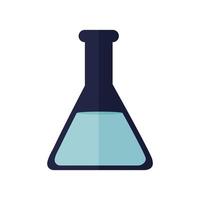 test tube with blue liquid inside it vector