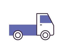 purple truck icon vector