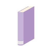 libro morado en un fondo blanco vector