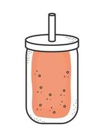 red milkshake isolated vector