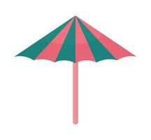 colored beach umbrella vector