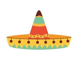 colored mexican sombrero vector