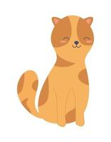 lindo gato sonriente vector