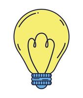 yellow light bulb vector