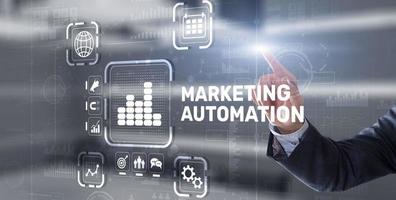 Marketing automation concept. Business Technology Internet and network photo