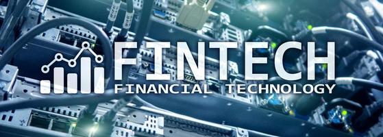 Fintech - Financial technology. Business solution and software development. photo