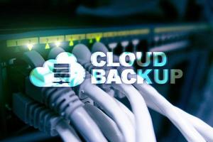 Cloud backup. Server data loss prevention. Cyber security. photo