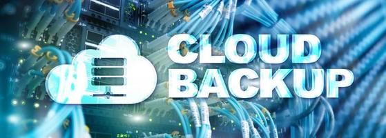 Cloud backup. Server data loss prevention. Cyber security. photo