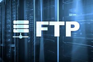 FTP - File transfer protocol. Internet and communication technology concept. photo