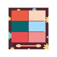 six eyeshadow palette vector