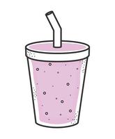 purple milkshake isolated vector