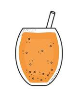 orange smoothie isolated vector