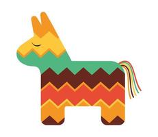 piñata mexicana de colores vector