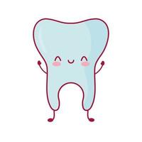 smiling tooth isolated vector
