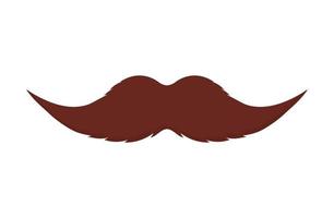 brown mustache isolated