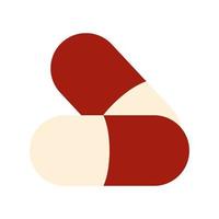 pills of a red and white color vector